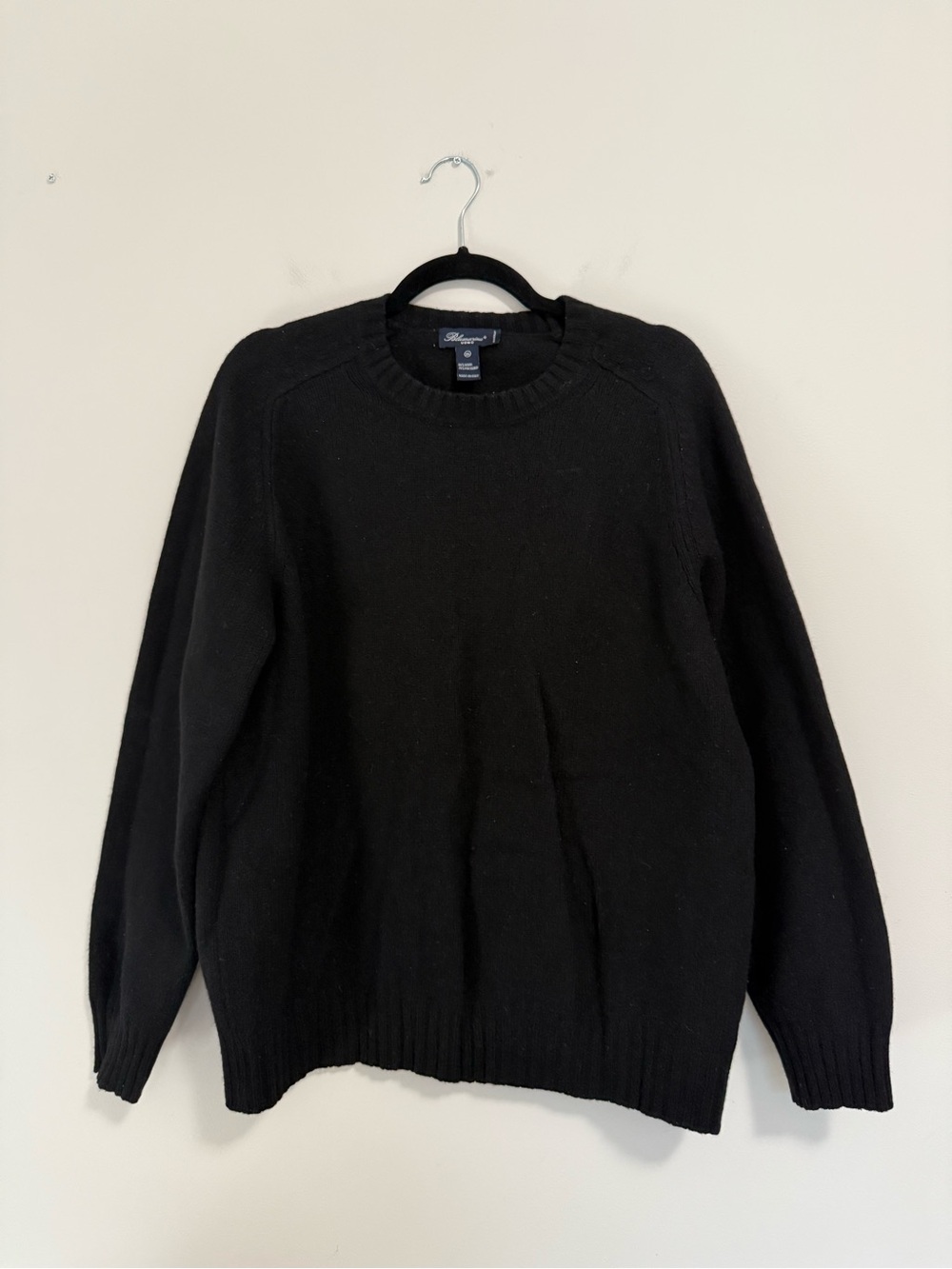 Blumarine Uomo Black Wool Blend Crewneck Sweater XL